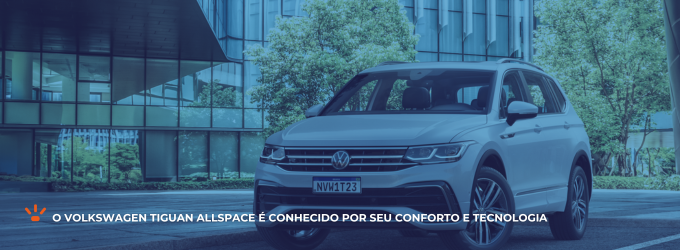 Carro Volkswagen Tiguan Allspace branco.