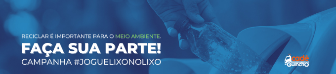 Imagem informando sobre a importância de reciclar, mostrando uma garrafa sendo descartada corretamente no lixo